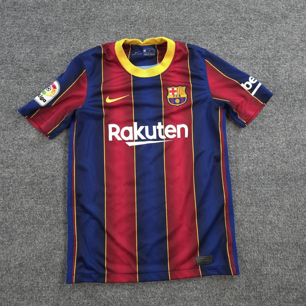 FC Barcelona Jersey Boys Large Blue Red Soccer Nike Messi 10 Rakuten Shirt